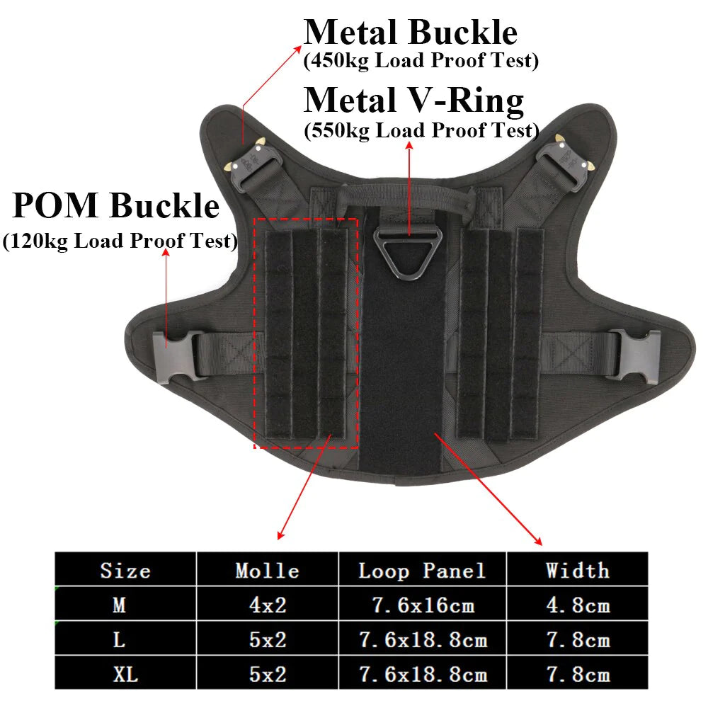 Tactical Dog Harness Training Vest 