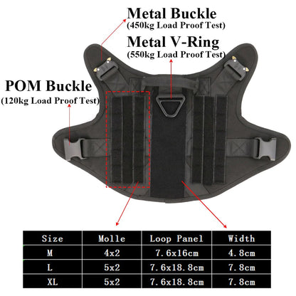 Tactical Dog Harness Training Vest 